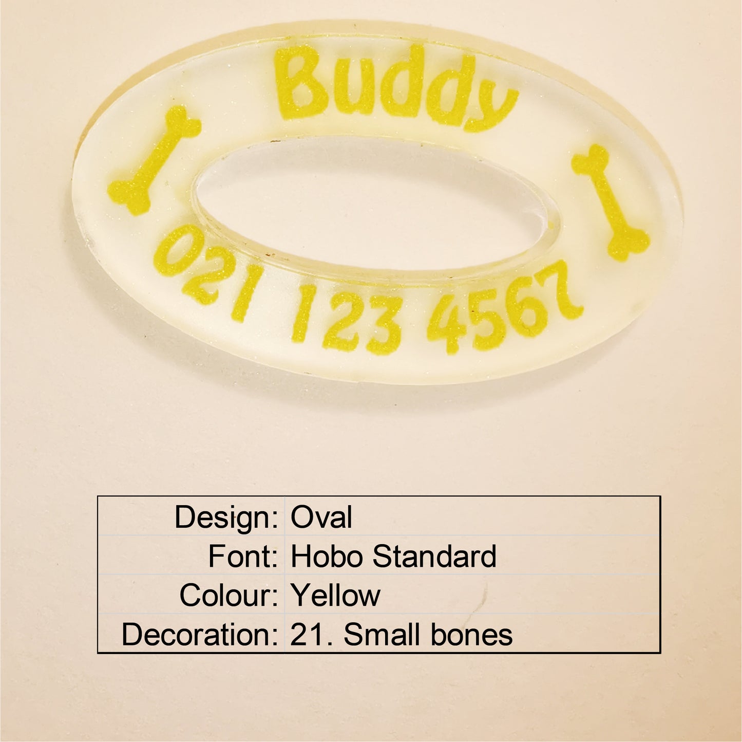 Oval BadDog (or cat) Tag