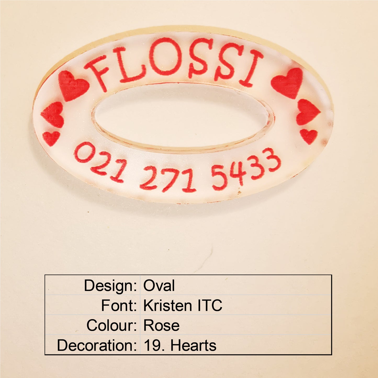 Oval BadDog (or cat) Tag