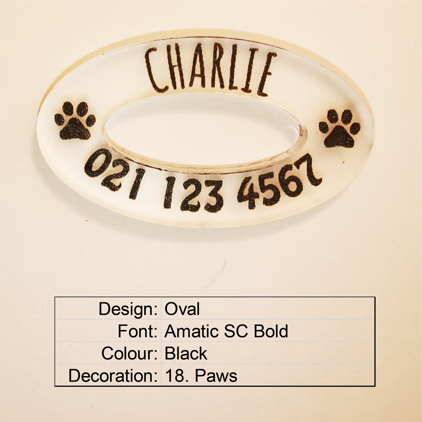 Oval BadDog (or cat) Tag