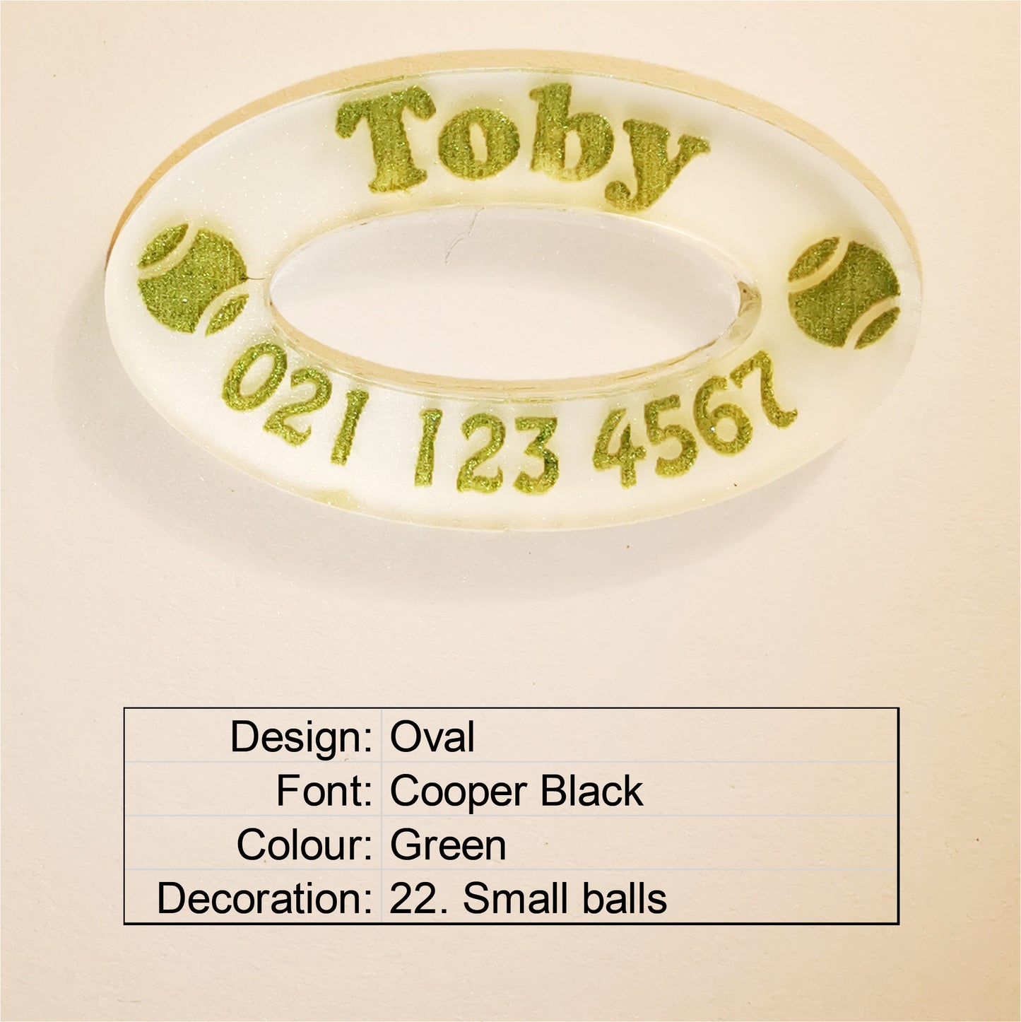 Oval BadDog (or cat) Tag