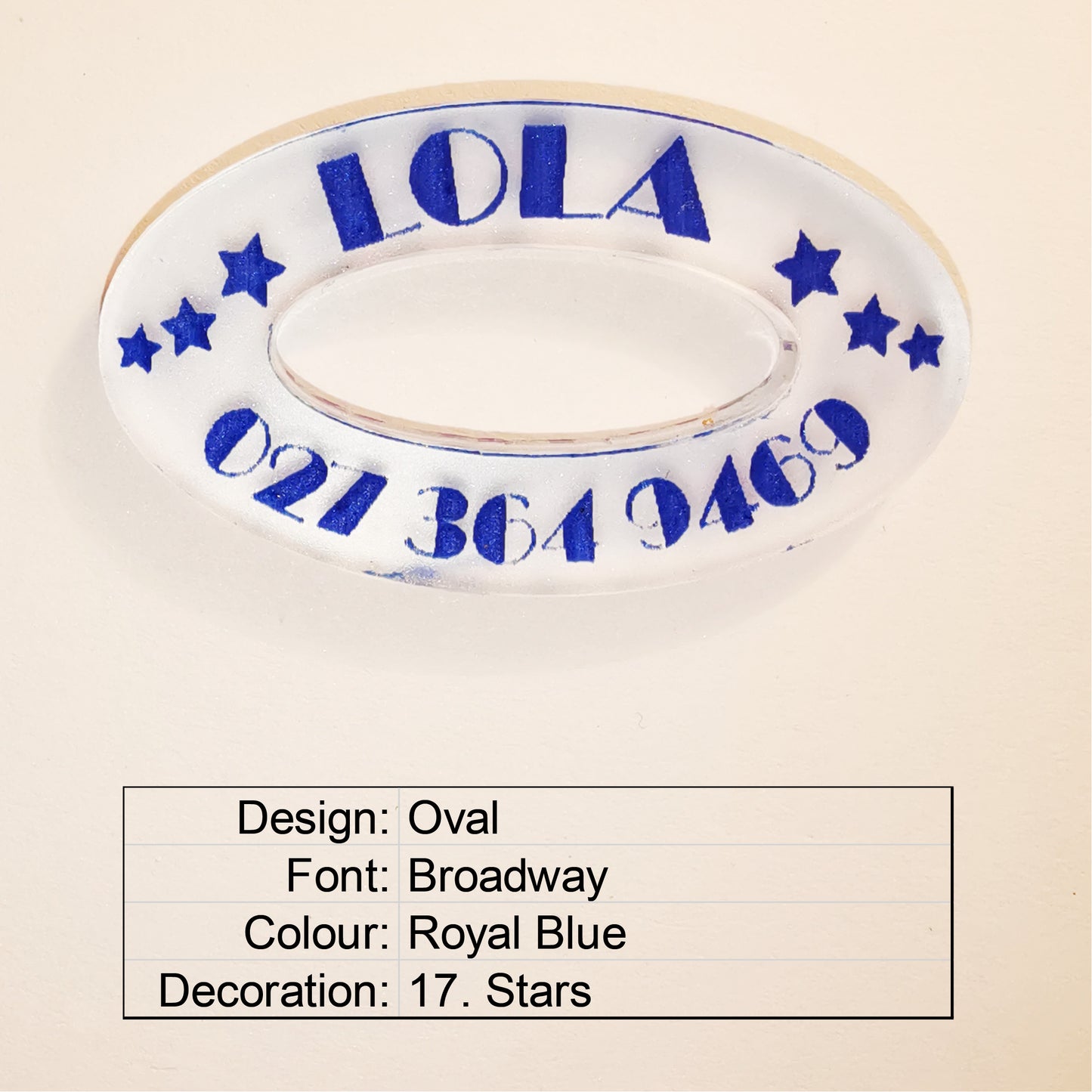 Oval BadDog (or cat) Tag