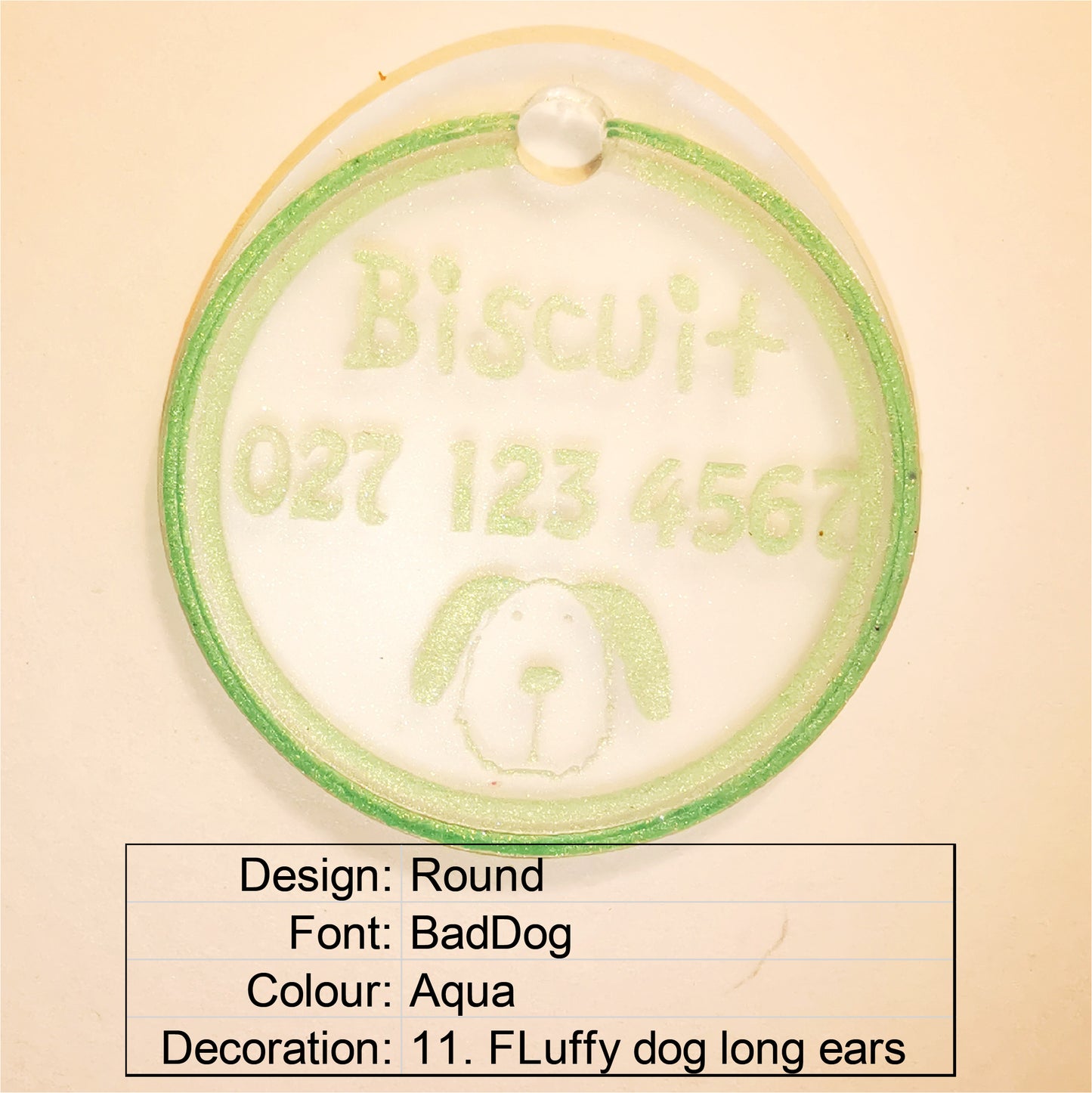 Round BadDog Tag